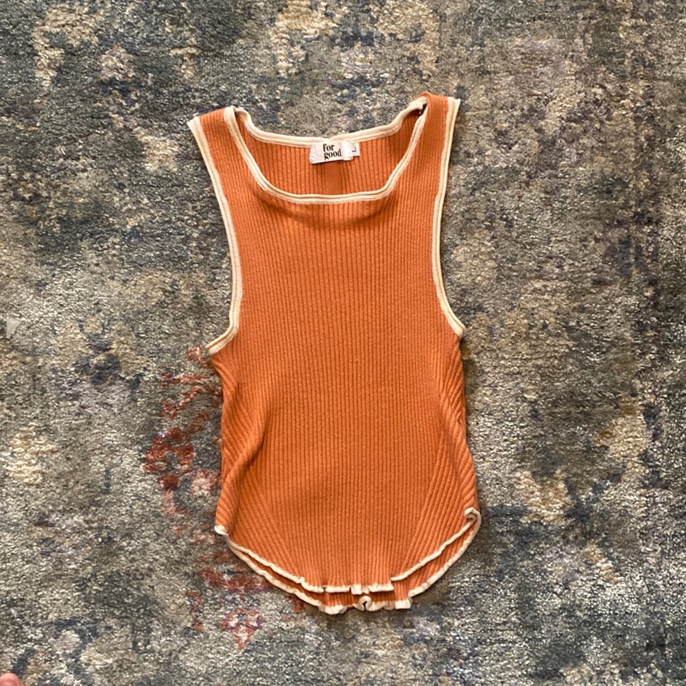 BURNT ORANGE KNIT TANK